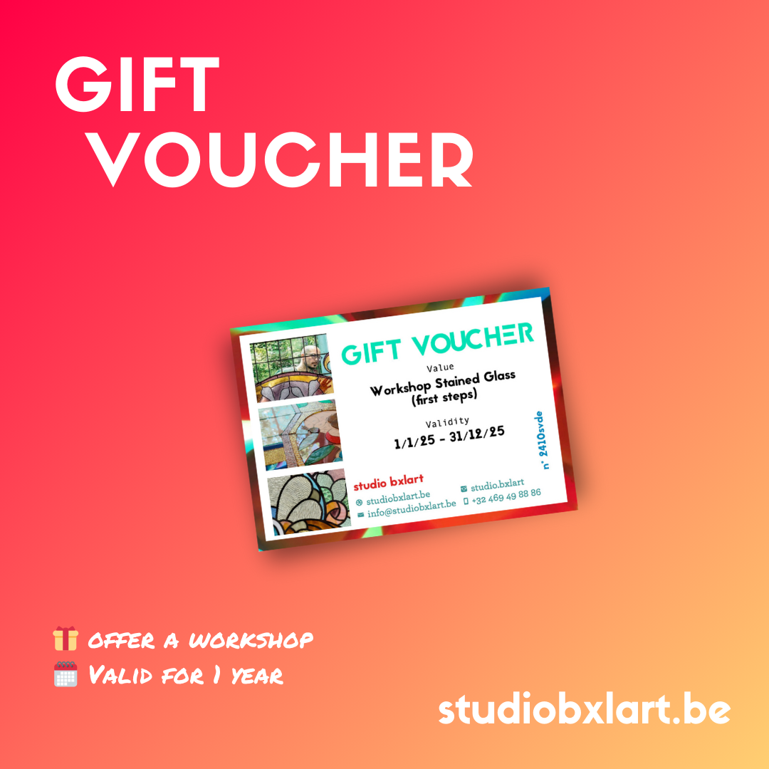 A giftvoucher on a orange background.